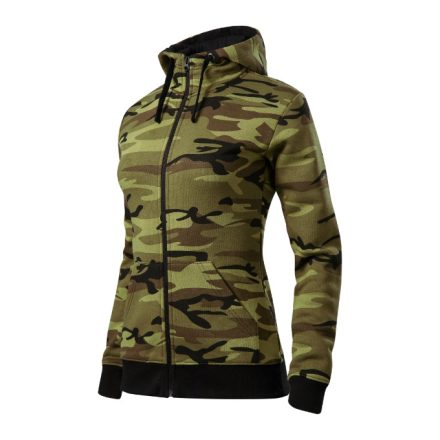Camo Zipper Felső női